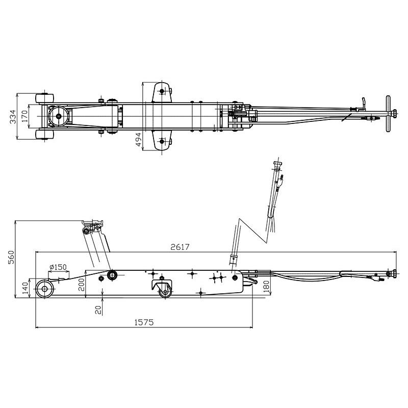 マサダ製作所 エアージャッキ（10t）[ASJ-100ML]【代引不可】【車上