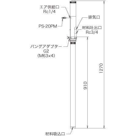 エアー式ドラムポンプ　DR-50A1 yamada ドラムタイプ yamada ヤマダ エアー式 ドラム缶用ポンプ DR-50A1 (ドラムタイプ