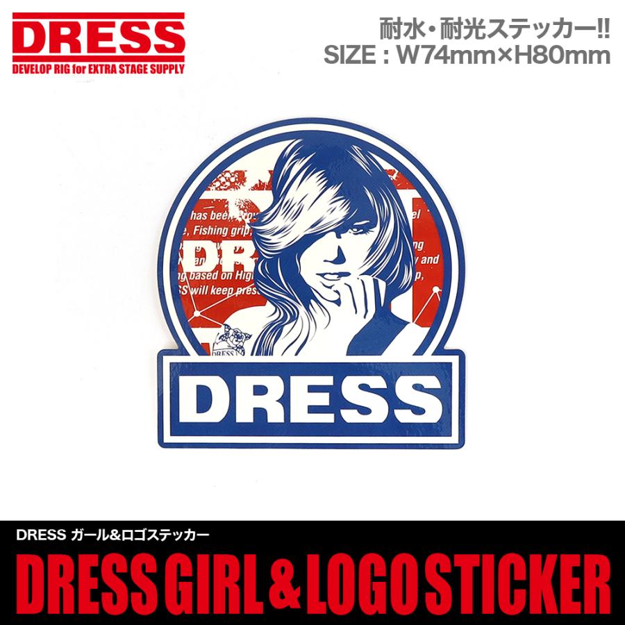 DRESS ガール&ロゴステッカー｜f-dress