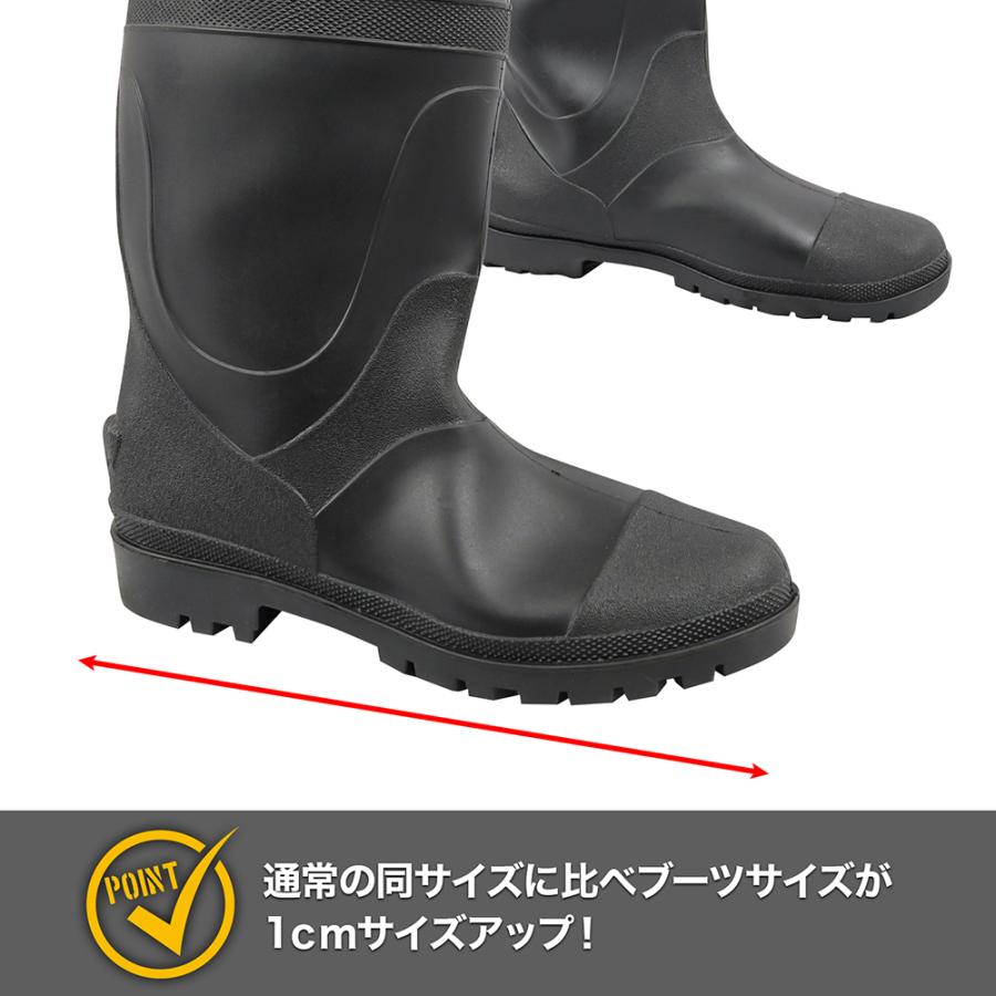 DRESS チェストハイウェーダーエアボーン ワイド 胴付長靴 CHEST HIGH WADER AIRBORNE WIDE(ラジアルソール)【ブラック】｜f-dress｜04