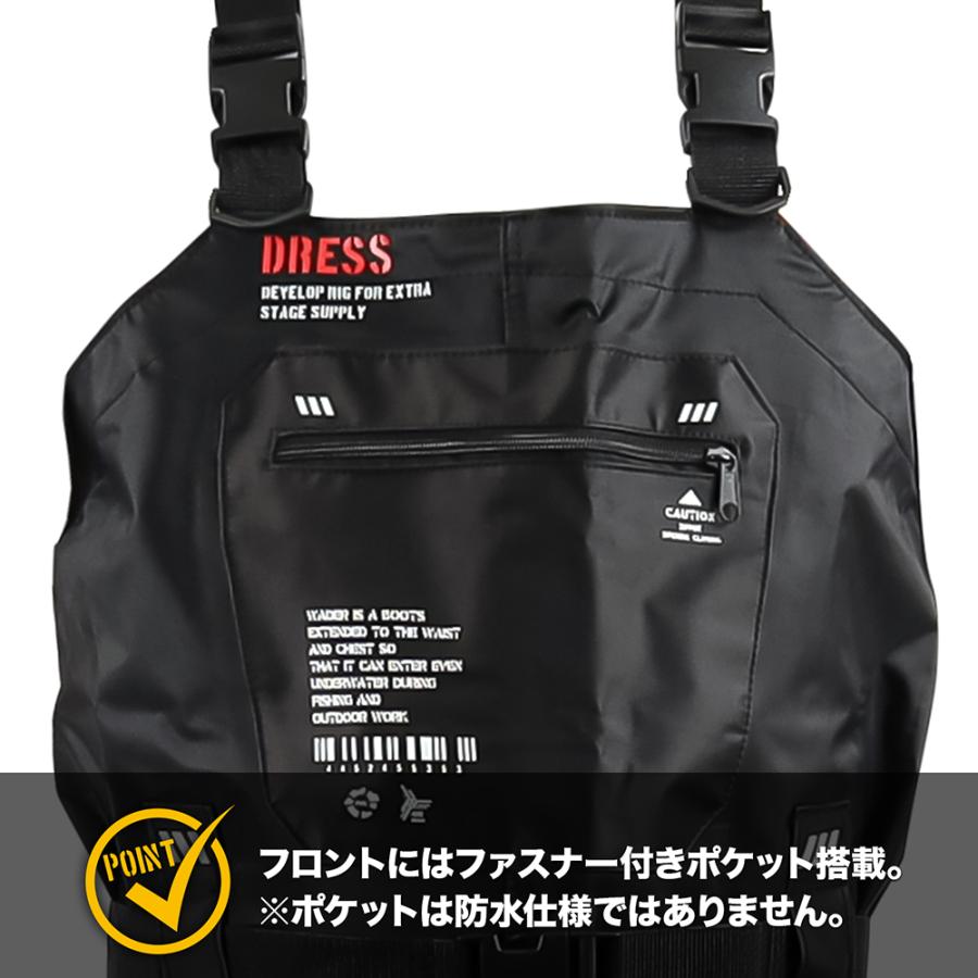 DRESS チェストハイウェーダーエアボーン スリム 胴付長靴 CHEST HIGH WADER AIRBORNE SLIM(ラジアルソール)【ブラック】｜f-dress｜06