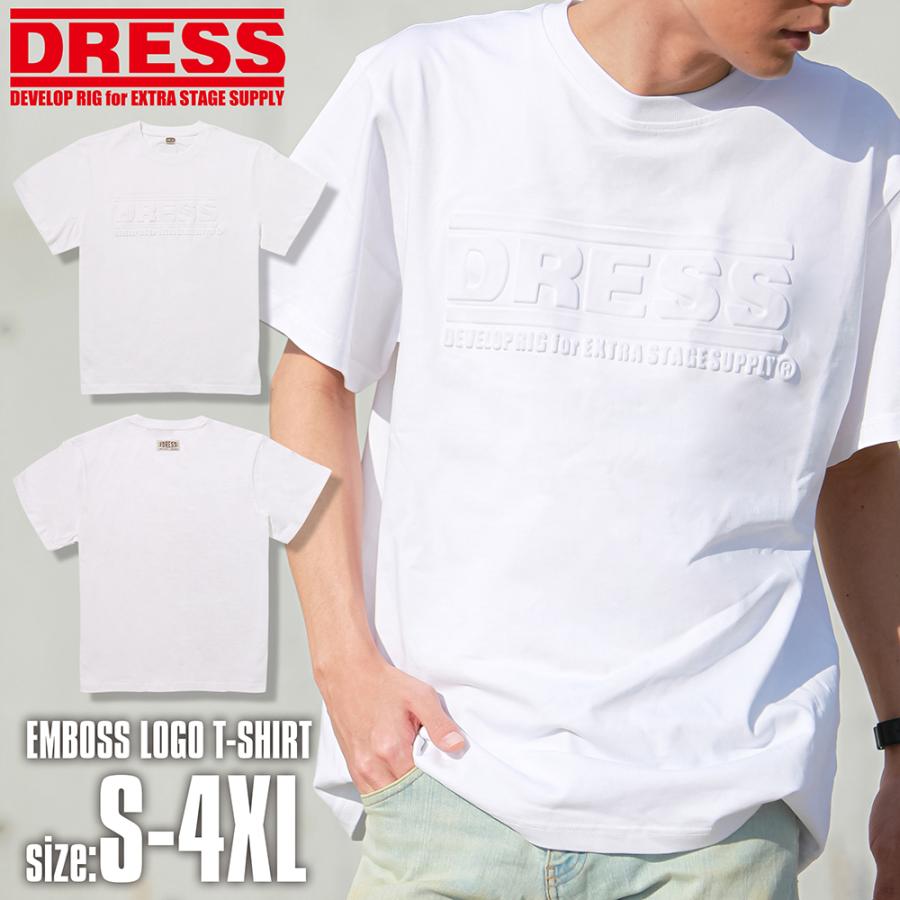 Ameri Vintage エンボスロゴTシャツ／半袖／ホワイト DRESS（ドレス） エンボスロゴ Tシャツ【ホワイト】｜メンズ