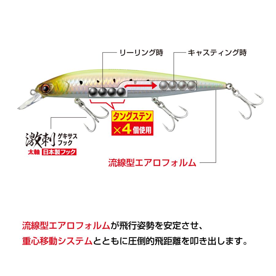 メジャークラフト スイッチバック 125  6 チャートバック パールオレンジベリー（ケイムラ） 334103 SBK125 | Major Craft | 02