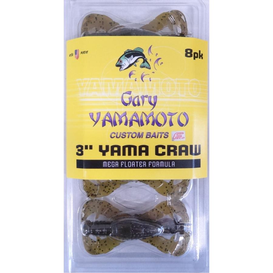 エコ ゲーリーヤマモト 3インチ ヤマクロー 297 グリーンパンプキン/ブラックフレーク 106011 JCRAW3-08 エコワーム | Gary YAMAMOTO | 01