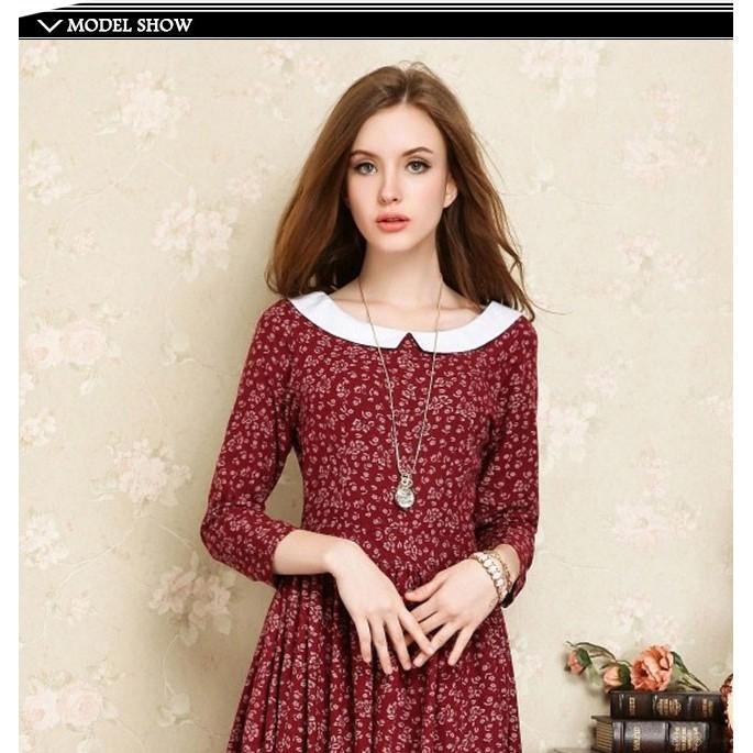 交換無料 花柄ワンピース マキシワンピース リネンワンピース フレアワンピース 襟切り替えワンピース 長袖 レトロな雰囲気 春新作 Tpz504 Ffs 通販 Yahoo ショッピング 激安特価 Missbargainhuntress Com