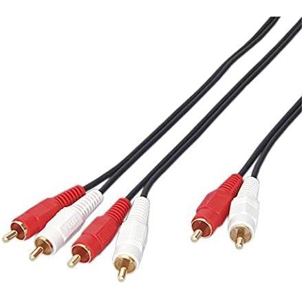 富士パーツ商会 RCA 2分配ケーブル 2m オーディオケーブル 赤白