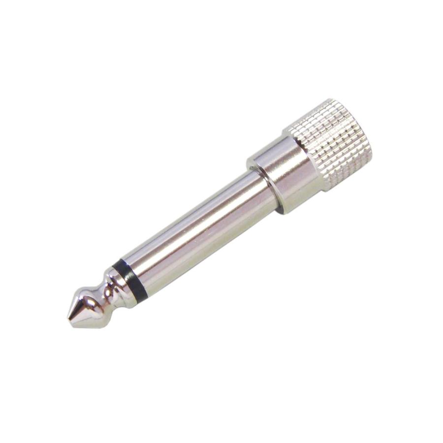 モノラルミニプラグ 3.5mm → モノラル 標準プラグ 6.3mm 変換プラグ
