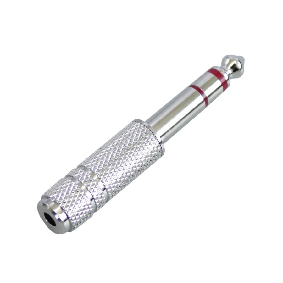 富士パーツ商会 3.5mm モノラルミニ → 6.3mm ステレオ標準 変換プラグ