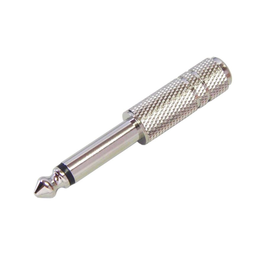 3.5mm ステレオ ミニプラグ を⇒6.3mm モノラル 標準プラグ に変換 PLG