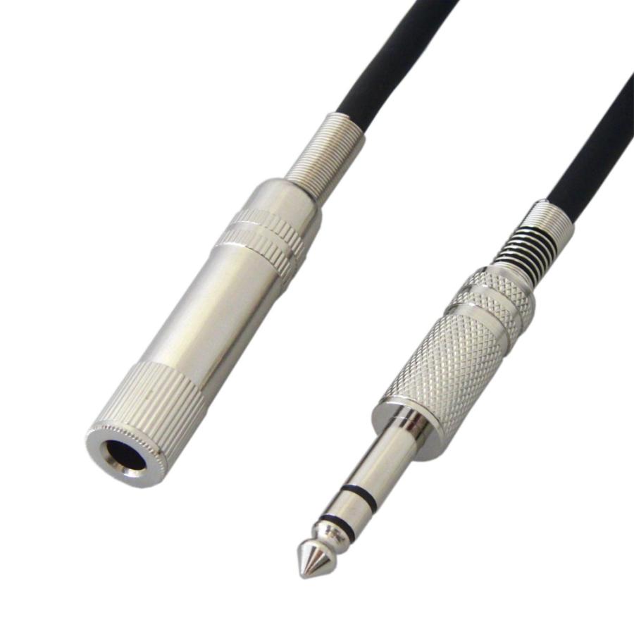富士パーツ商会 ステレオ標準延長ケーブル 5m 6.3mm 標準プラグ（オス