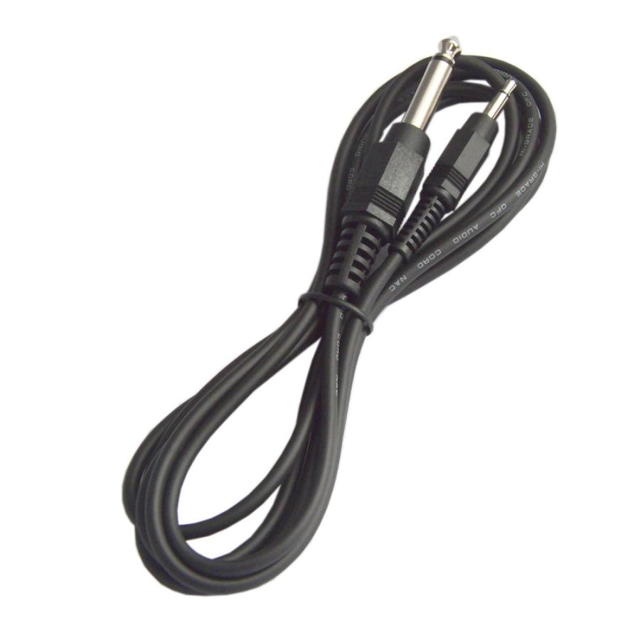 オーディオ変換ケーブル 3.5mm モノラルミニプラグ(オス) - 6.3mm モノラル標準プラグ(オス) 2m VM-MM-2m|f-fact|02
