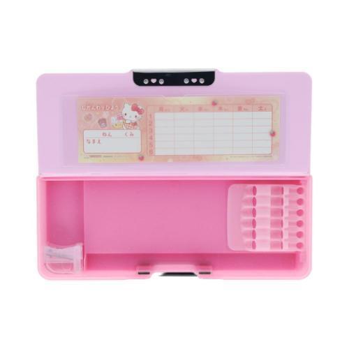 Hello kitty 筆箱 サンスター文具 ハローキティ 筆箱 両面開きタイプ 鉛筆削器付