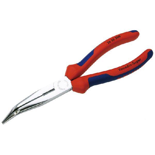 KNIPEX クニペックス ベントノーズプライヤー200mm（メッキ）（2625