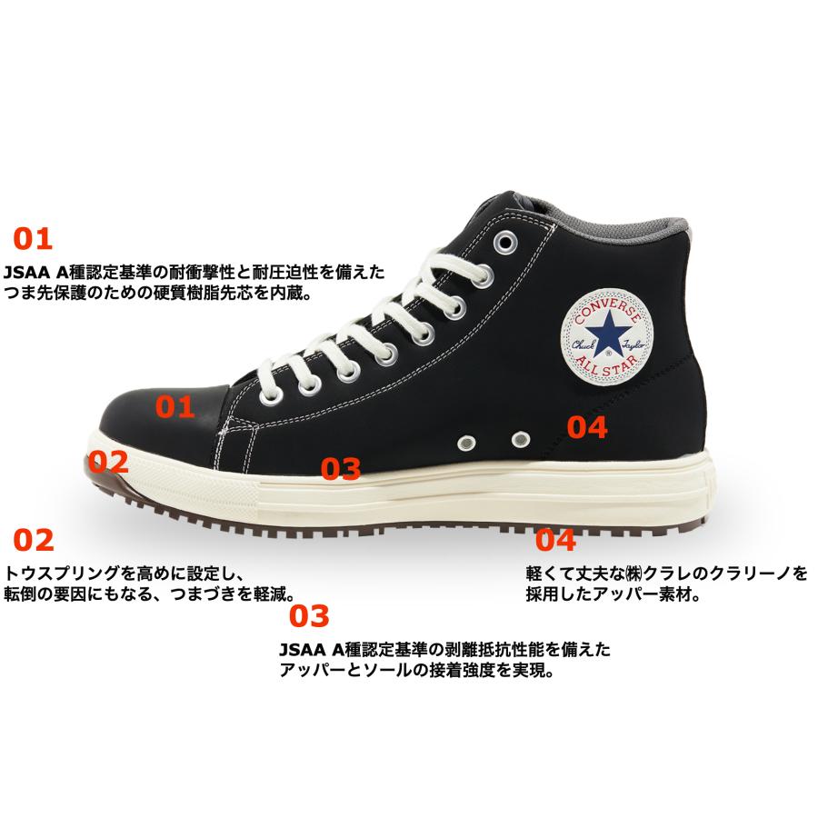 コンバース　ALL STAR PS V-3 HI 安全靴 ブラック｜f-gear｜07