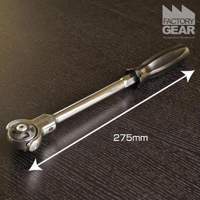 DEEN　3/8SQスイベルラチェット（275mm）（DNR3F-10）｜f-gear｜02