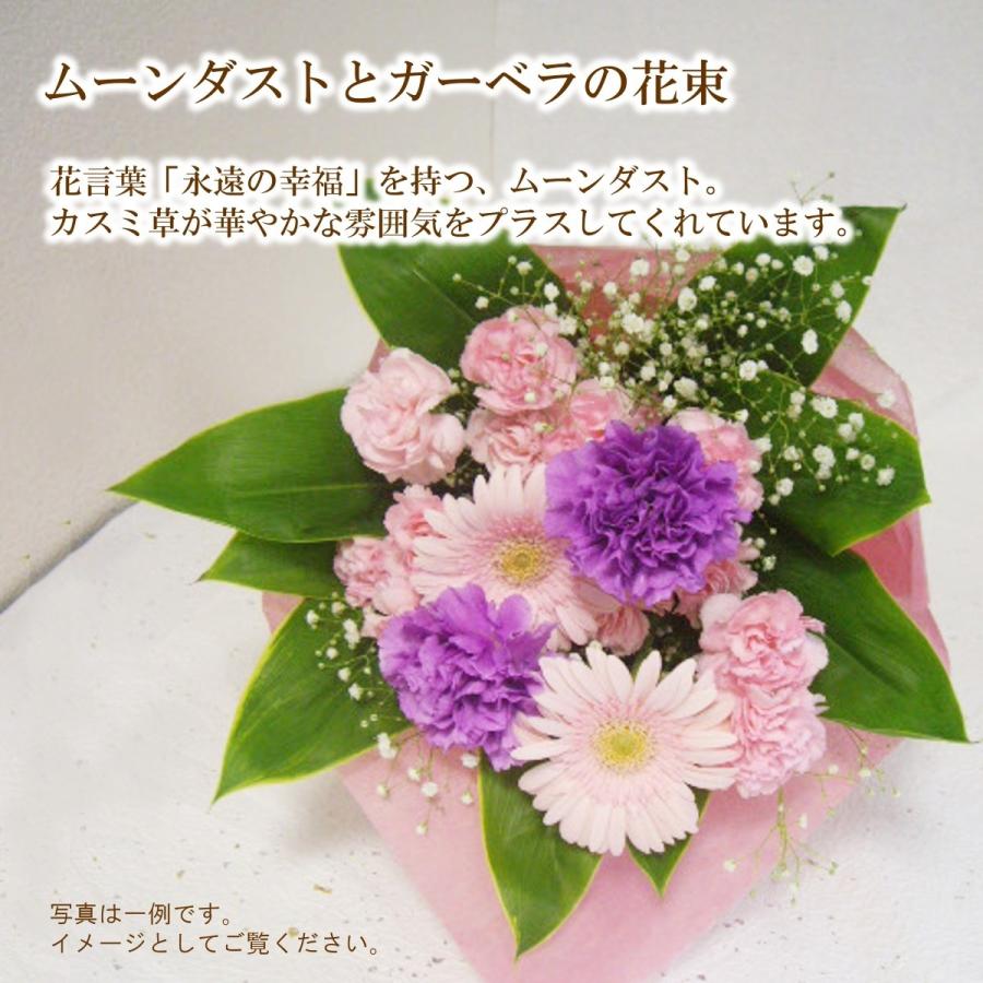 母の日 花束 ムーンダストとガーベラの花束 誕生日 花 ギフト プレゼント 紫 カーネーション 花言葉 永遠の幸福 お祝い 父の日 送別 退職 Bu 019 フロリスト花正 通販 Yahoo ショッピング