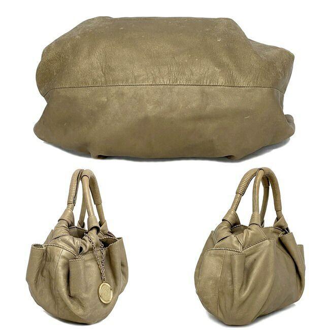 LOEWE ロエベ ハンドバッグ ナッパアイレ ベージュ ゴールド 