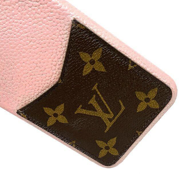 LOUIS VUITTON ルイ ヴィトン iPhone X Xs バンパー ピンク ブラウン 