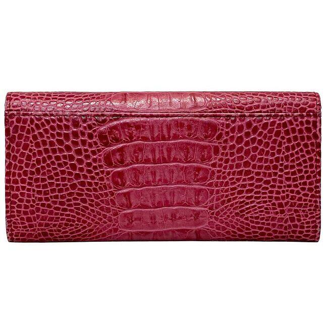 フルラ 二つ折り 長財布 ピンク 美品 レザー 中古 FURLA 財布 クロコ  