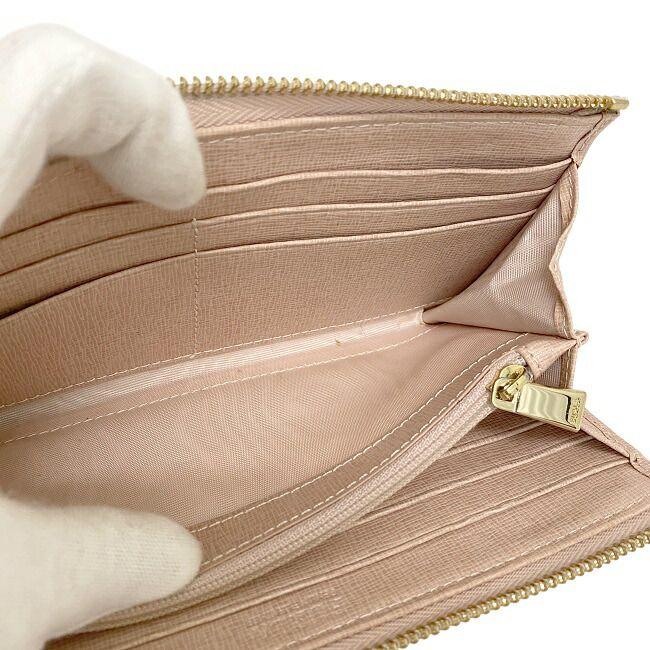 FURLA フルラ L字ファスナー 長財布 サーモン ピンク 美品 FURLA フルラ L字ファスナー 長財布 サーモン ピンク 美品