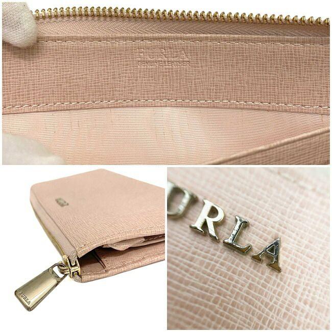 FURLA フルラ L字ファスナー 長財布 サーモン ピンク 美品 FURLA フルラ L字ファスナー 長財布 サーモン ピンク 美品