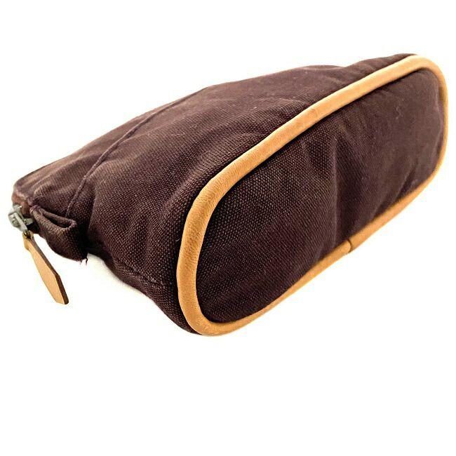 割引ショップ エルメス ポーチ TPM ブラウン ボリード ミニ キャンバス