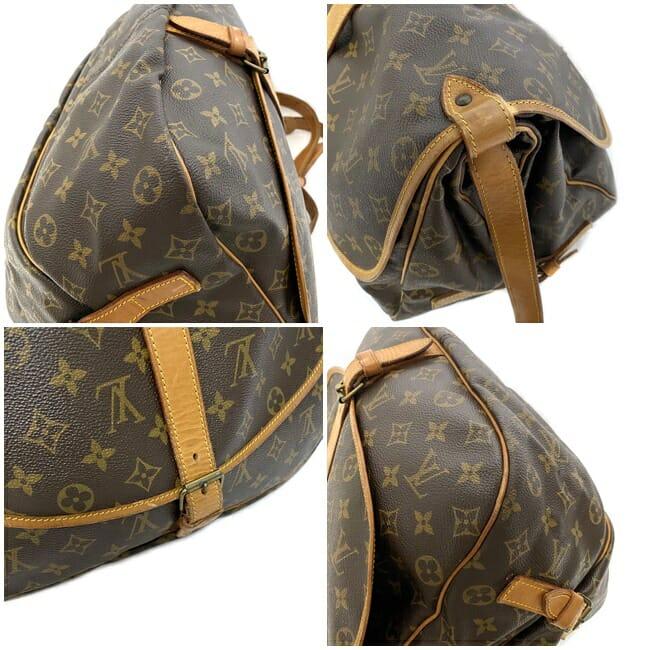 ルイヴィトン　ショルダーバッグ　ソミュール35 モノグラム　ブラウン　ヌメ革 LOUIS VUITTON ルイ ヴィトン ショルダーバッグ ソミュール 35
