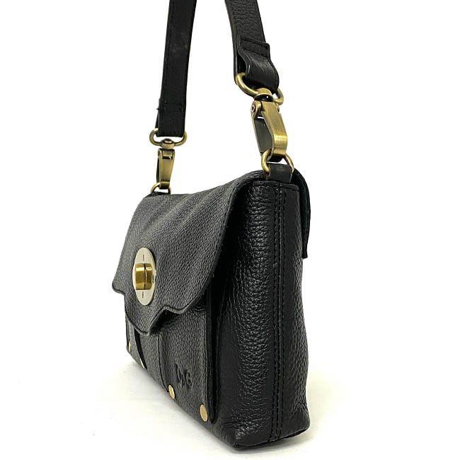 ドルチェ＆ガッバーナ セミショルダー バッグ ブラック ゴールド 美品