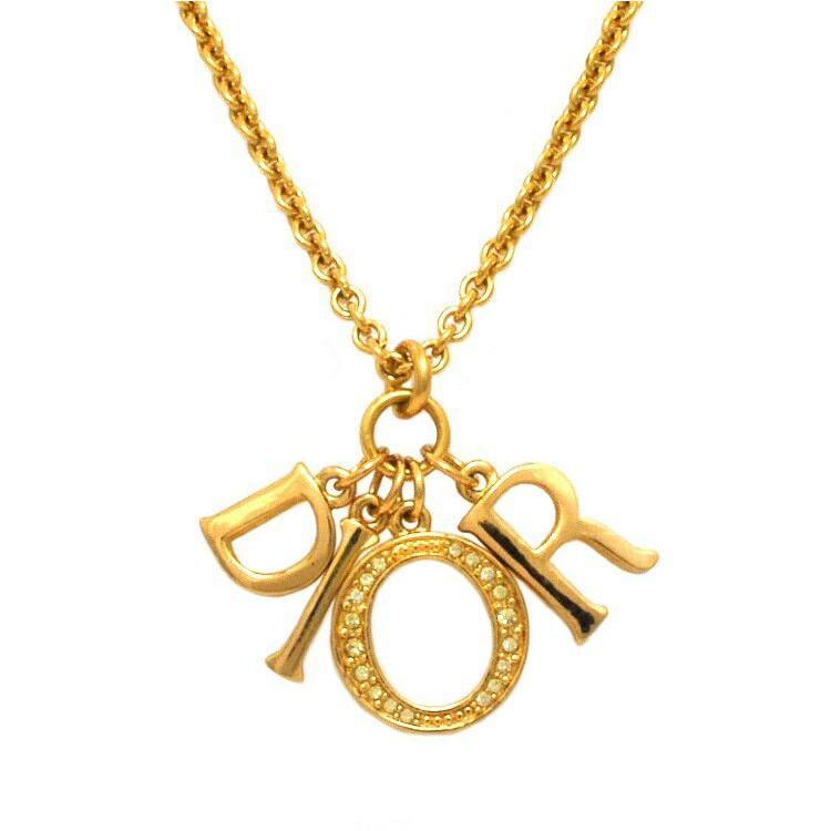 クリスチャン ディオール ネックレス ゴールド 美品 GP ラインストーン 中古 Christian Dior ロゴ レア  :ec-16551:フリマハイクラス - 通販 - Yahoo!ショッピング