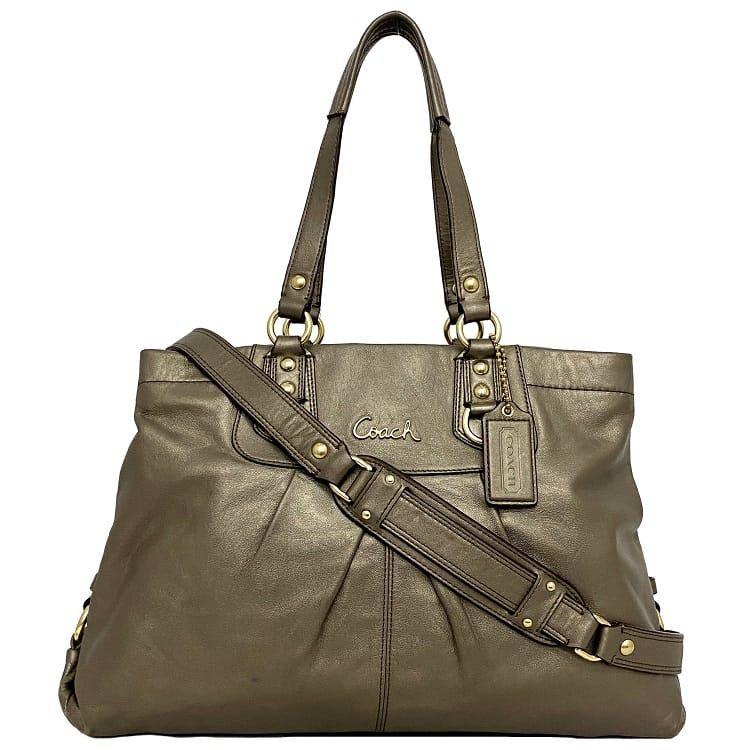 COACH コーチ 2way バッグ アシュレイ メタリック ブラウン F15513 