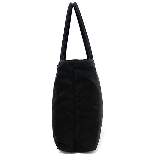 【美品】 プラダ ハンドバッグ テスート 三角プレート ナイロン ブラック ネロ PRADA プラダ テスート 三角ロゴプレート ブラック 黒 シルバー