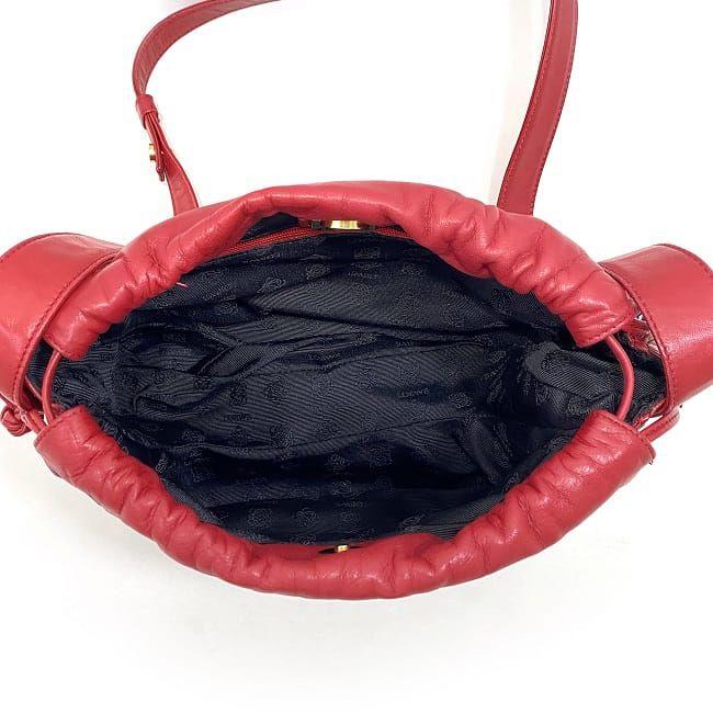 LOEWE ロエベ ショルダーバッグ レッド アナグラム 巾着 美品 ナッパ 