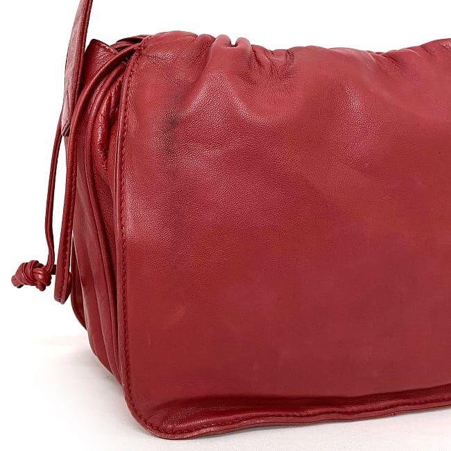LOEWE ロエベ ショルダーバッグ レッド アナグラム 巾着 美品 ナッパ 