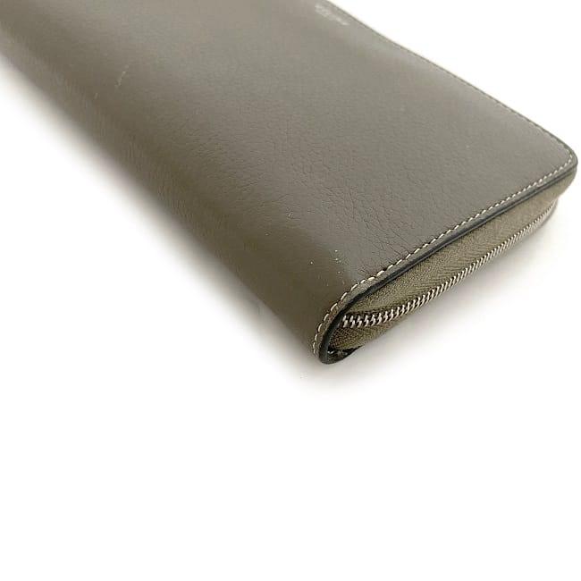 CELINE セリーヌ ラウンドファスナー 長財布 グレー ベージュ  