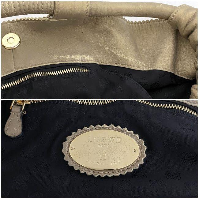 LOEWE ロエベ ハンドバッグ ナッパアイレ ゴールド アナグラム LOEWE ロエベ ハンドバッグ ナッパアイレ ゴールド アナグラム