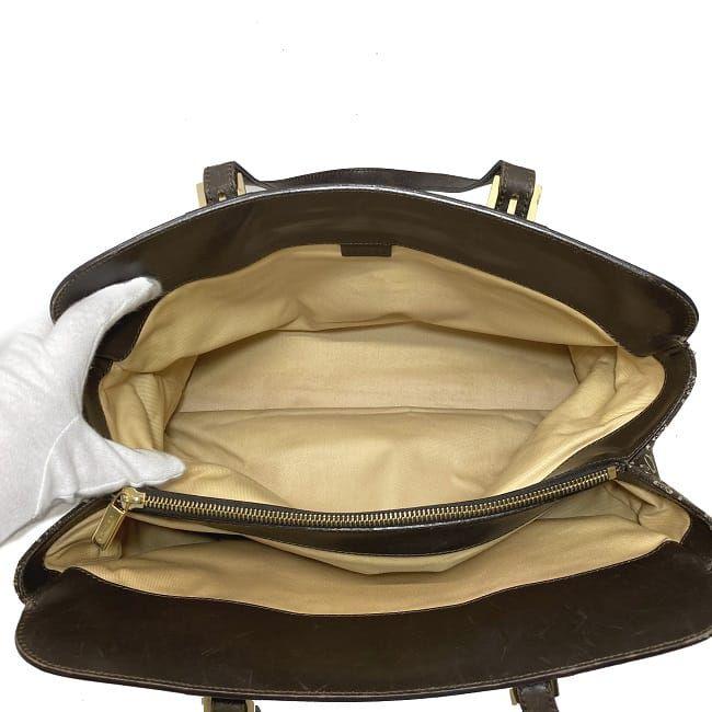 CELINE セリーヌ トートバッグ ブラウン ゴールド Cマカダム CE00/12  