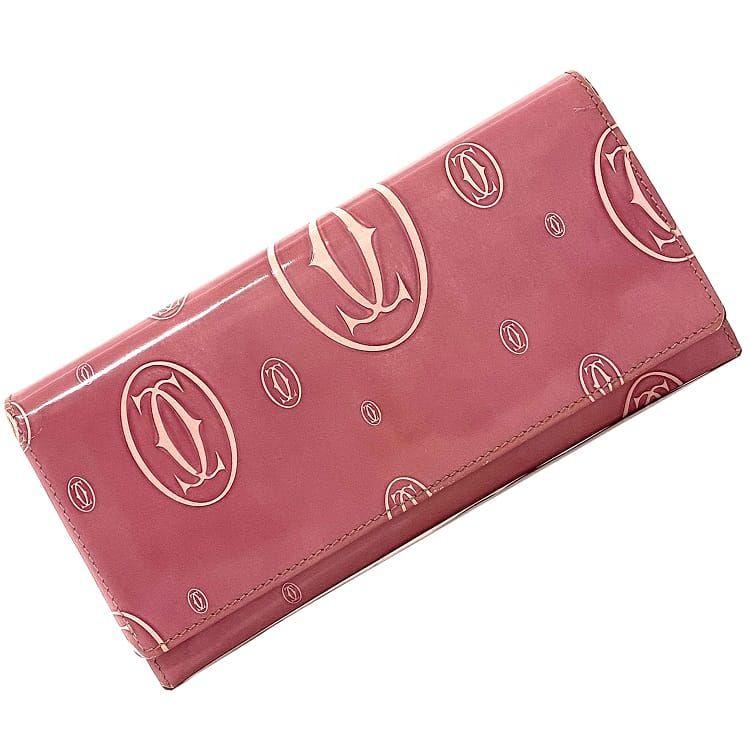 Cartier カルティエ 二つ折り 長財布 ピンク ハッピーバースデー Cartier カルティエ 二つ折り 長財布 ピンク ハッピーバースデー