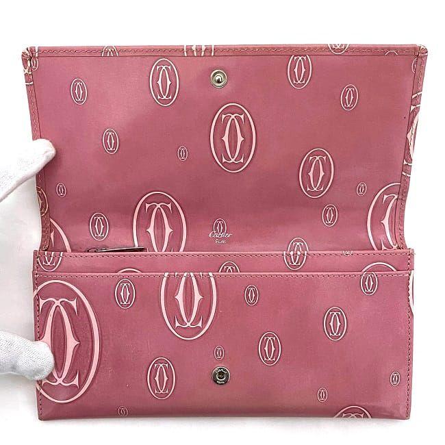 Cartier カルティエ 二つ折り 長財布 ピンク ハッピーバースデー Cartier カルティエ 二つ折り 長財布 ピンク ハッピーバースデー
