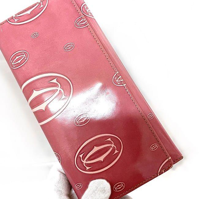 Cartier カルティエ 二つ折り 長財布 ピンク ハッピーバースデー Cartier カルティエ 二つ折り 長財布 ピンク ハッピーバースデー