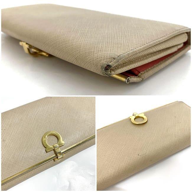 FERRAGAMO（フェラガモ） サルヴァトーレ 二つ折り 長財布 ベージュ