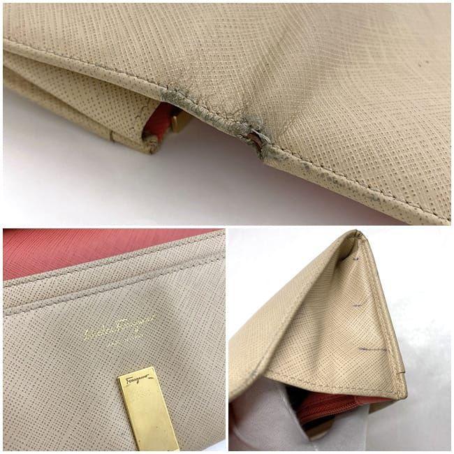 FERRAGAMO（フェラガモ） サルヴァトーレ 二つ折り 長財布 ベージュ