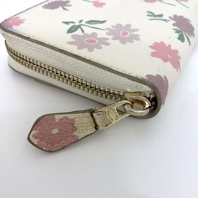 COACH コーチ ラウンド ファスナー 長財布 ホワイト マルチ COACH コーチ ラウンド ファスナー 長財布 ホワイト マルチ