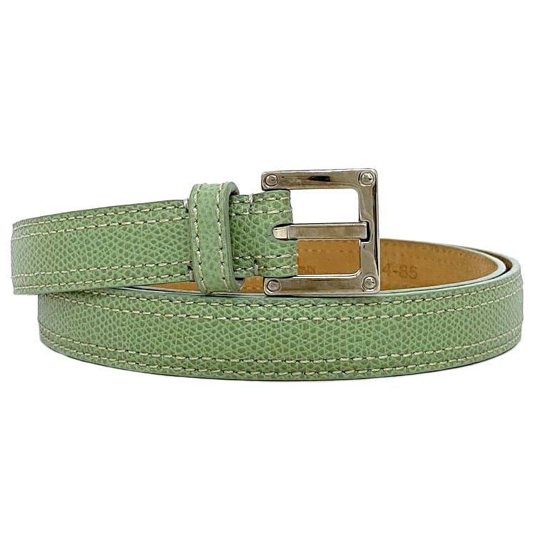 LOEWE ロエベ ベルト ライト グリーン シルバー 美品 レア レザー  