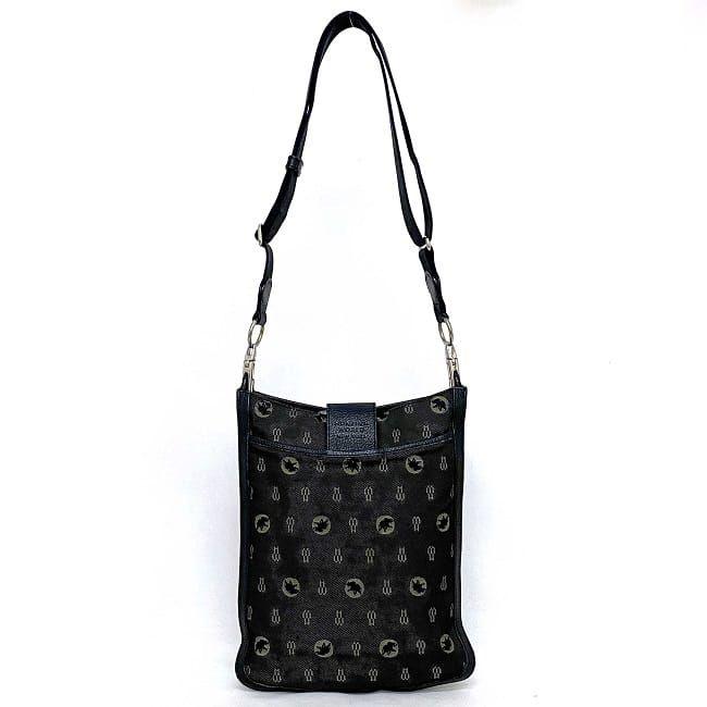 美品　ハンティングワールド キャンバス　レザー　ショルダーバッグ　ネイビー Hunting World ハンティング ワールド ショルダーバッグ