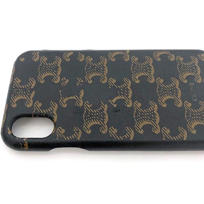 CELINE セリーヌ iPhone ケース ブラック ベージュ トリオンフ F CELINE セリーヌ iPhone ケース ブラック ベージュ トリオンフ F