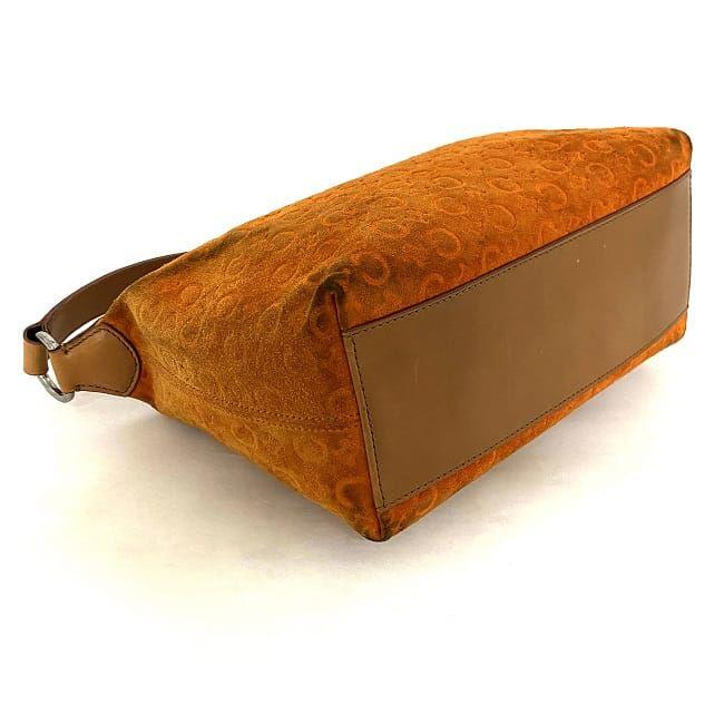 CELINE セリーヌ セミショルダー バッグ オレンジ ベージュ シルバー  