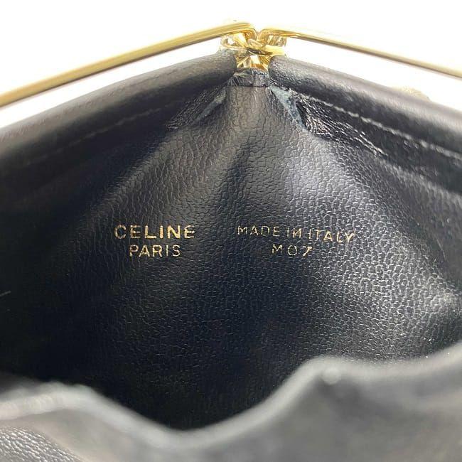 CELINE セリーヌ コインケース ブラック ゴールド ブラウン M07 小銭 