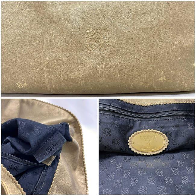 LOEWE ロエベ トートバッグ ゴールド アナグラム ソフトレザー