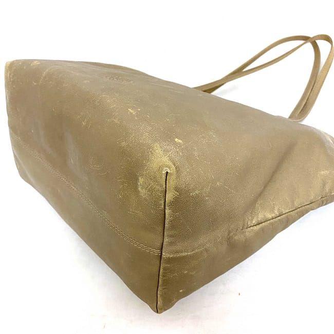 LOEWE ロエベ トートバッグ ゴールド アナグラム ソフトレザー