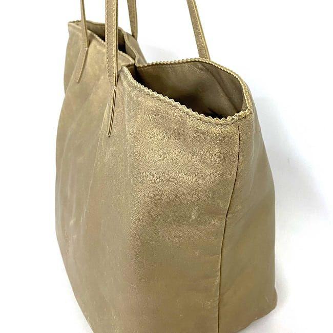 LOEWE ロエベ トートバッグ ゴールド アナグラム ソフトレザー